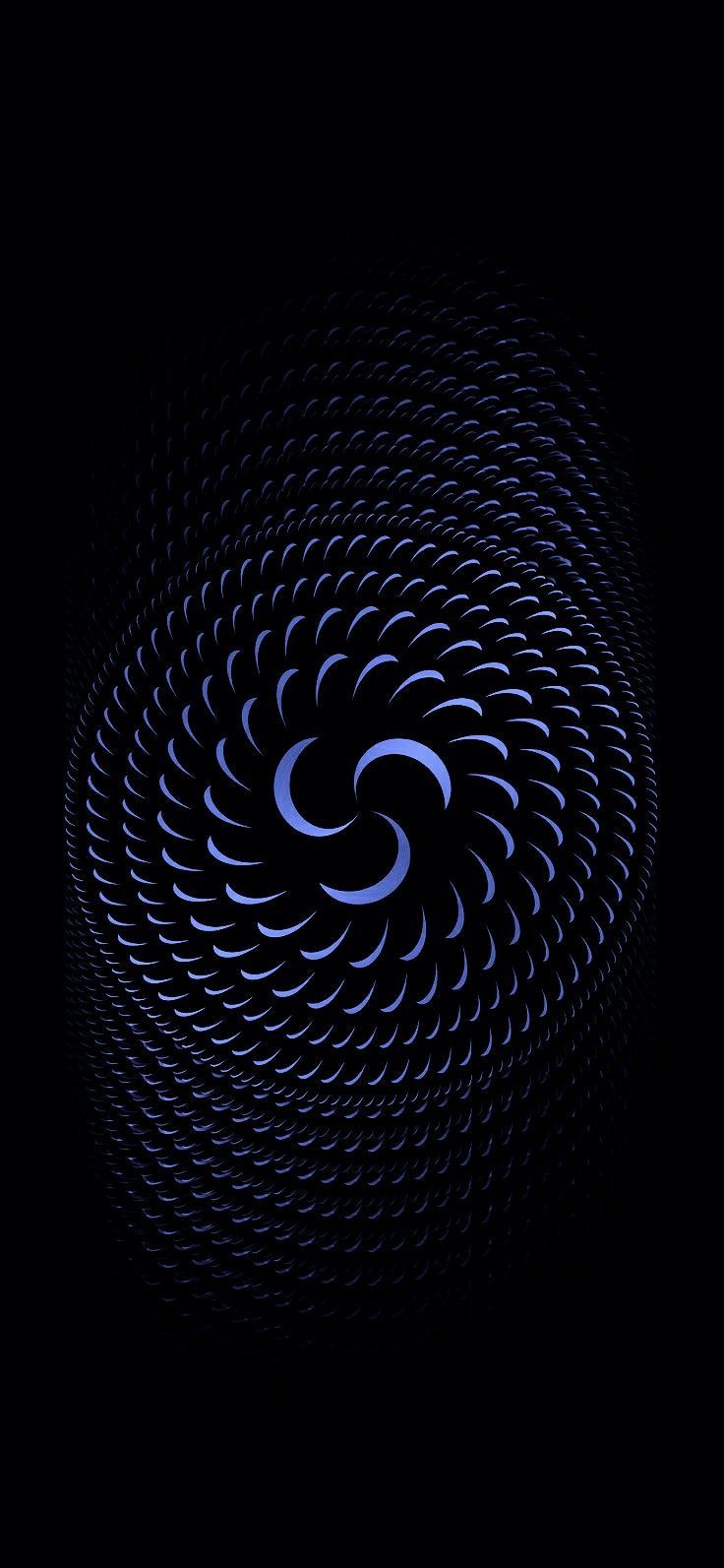 736x1593 Abstract Blue and Black Wallpaper for Your Phone. Black spiral wallpaper, Sleek spiral wallpaper, Dark