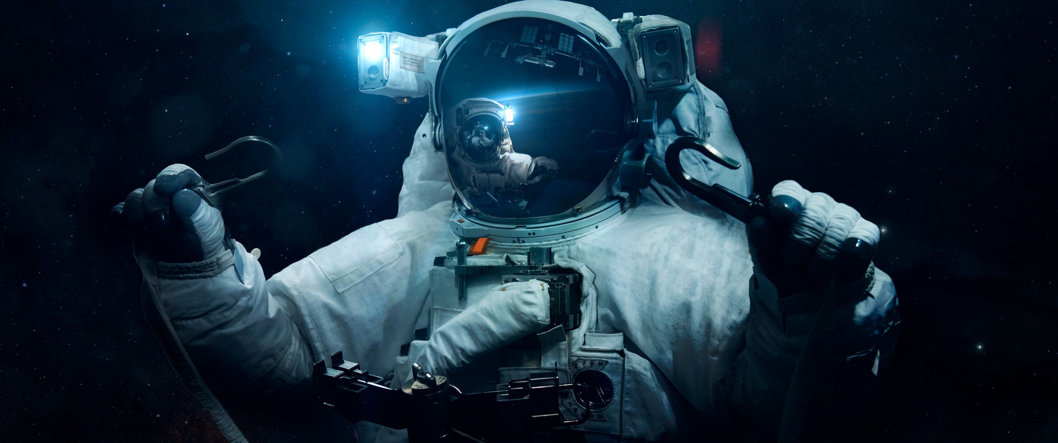 3440x1440 Astronaut Wallpaper 4K, Space Travel, Space Adventure