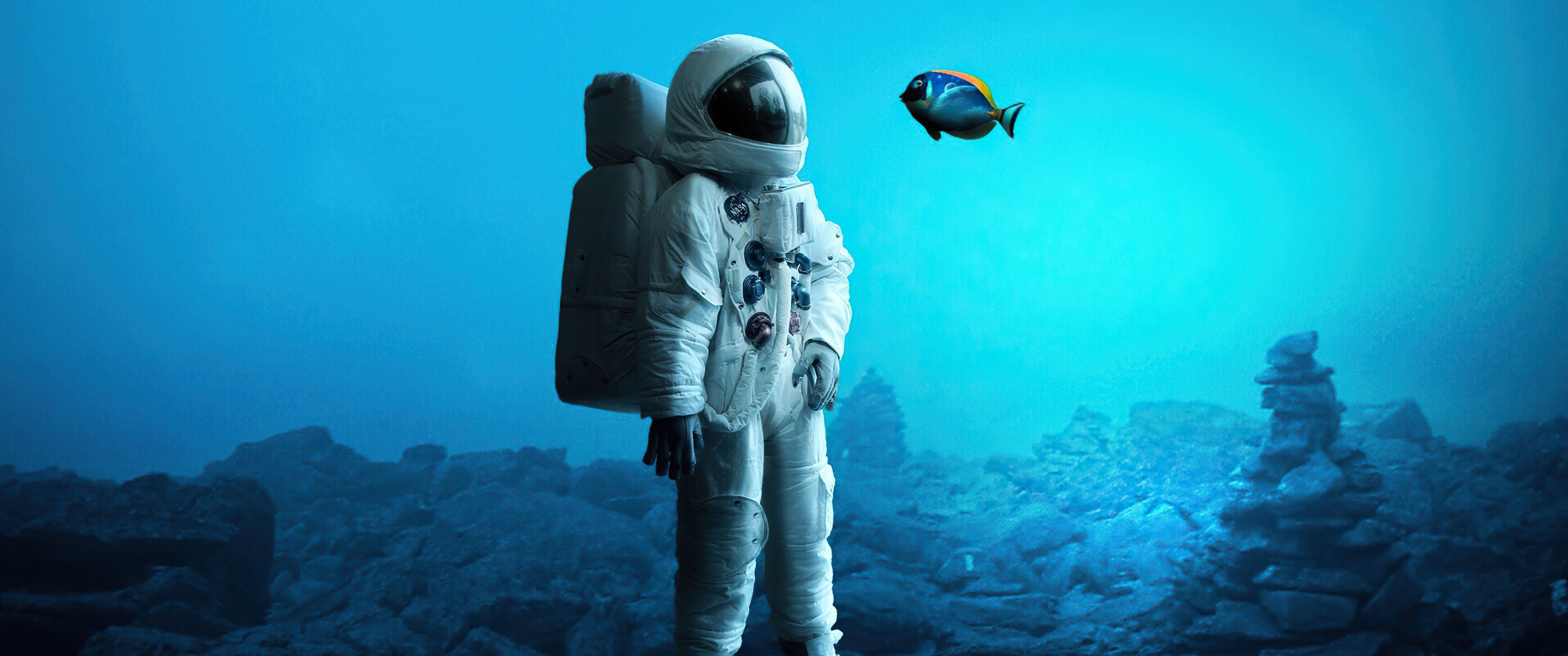 3440x1440 Astronaut In Ocean 4k UltraWide Quad HD 1440P , HD 4k Wallpaper, Image, Background, Photos and Picture
