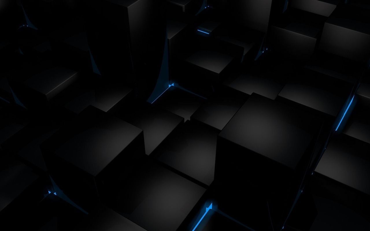 1280x800 Cool Black 3D Abstract Widescreen Wallpaper