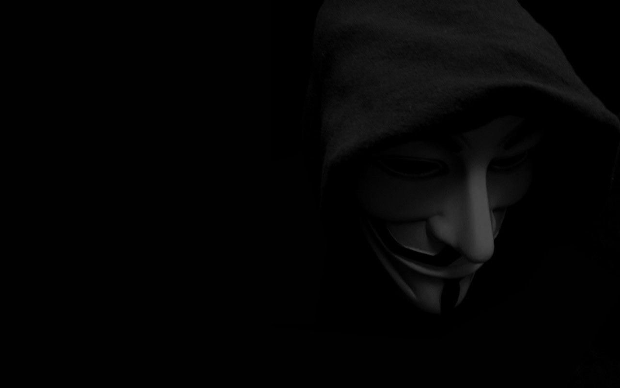1280x800 Anonymous Black Background Desktop HD Wallpaper 34053