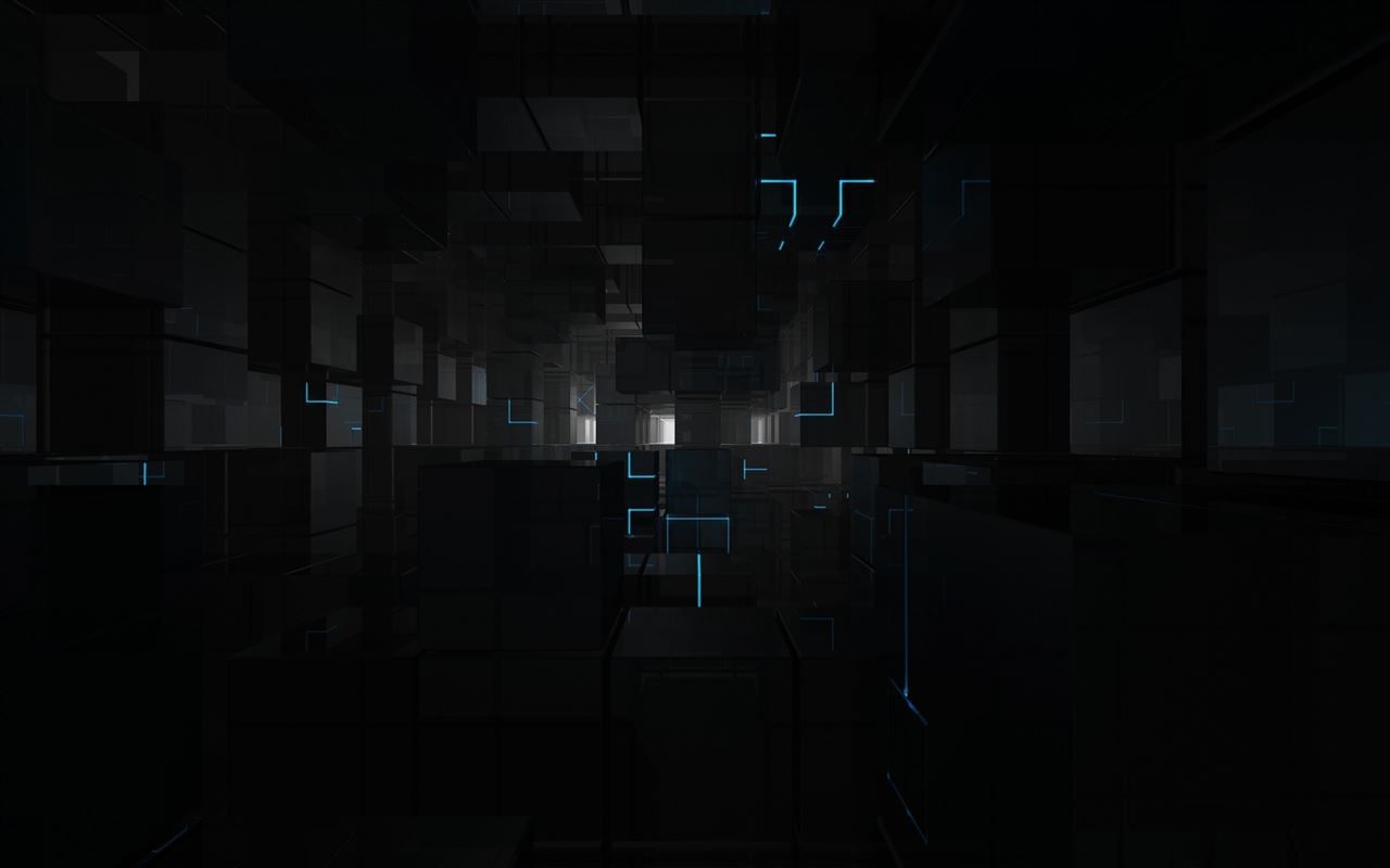 1280x800 Black Cubes MacBook Air Wallpaper Download