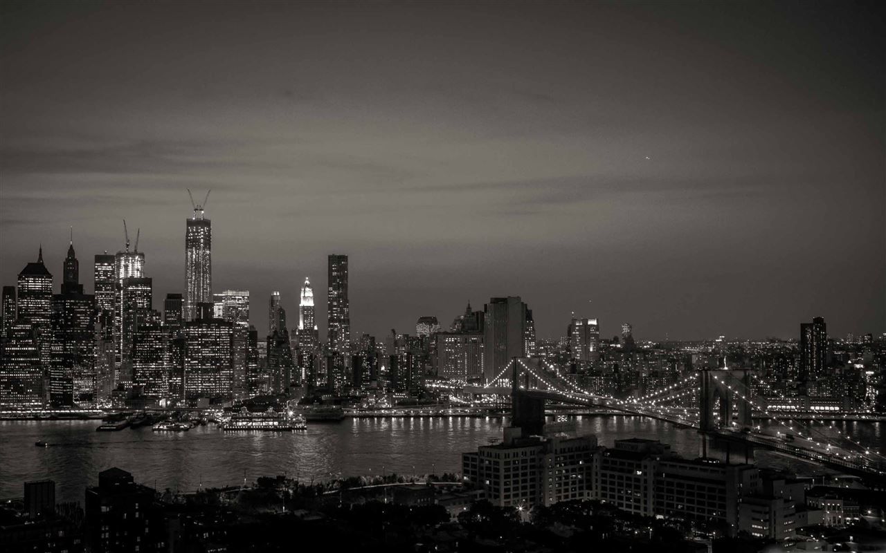 1280x800 New York City Black And White MacBook Air Wallpaper Download