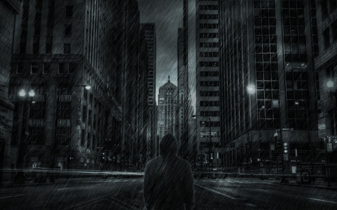 1280x800 Night rainy city Desktop wallpaper 1280x800