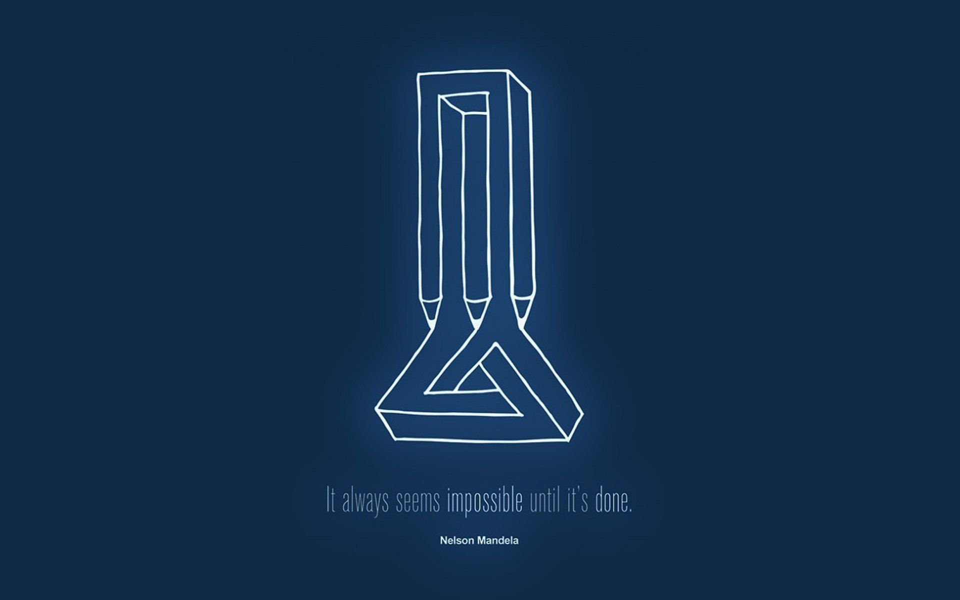 1920x1200 Impossible Until Done Quote Wallpaper Free HD Background