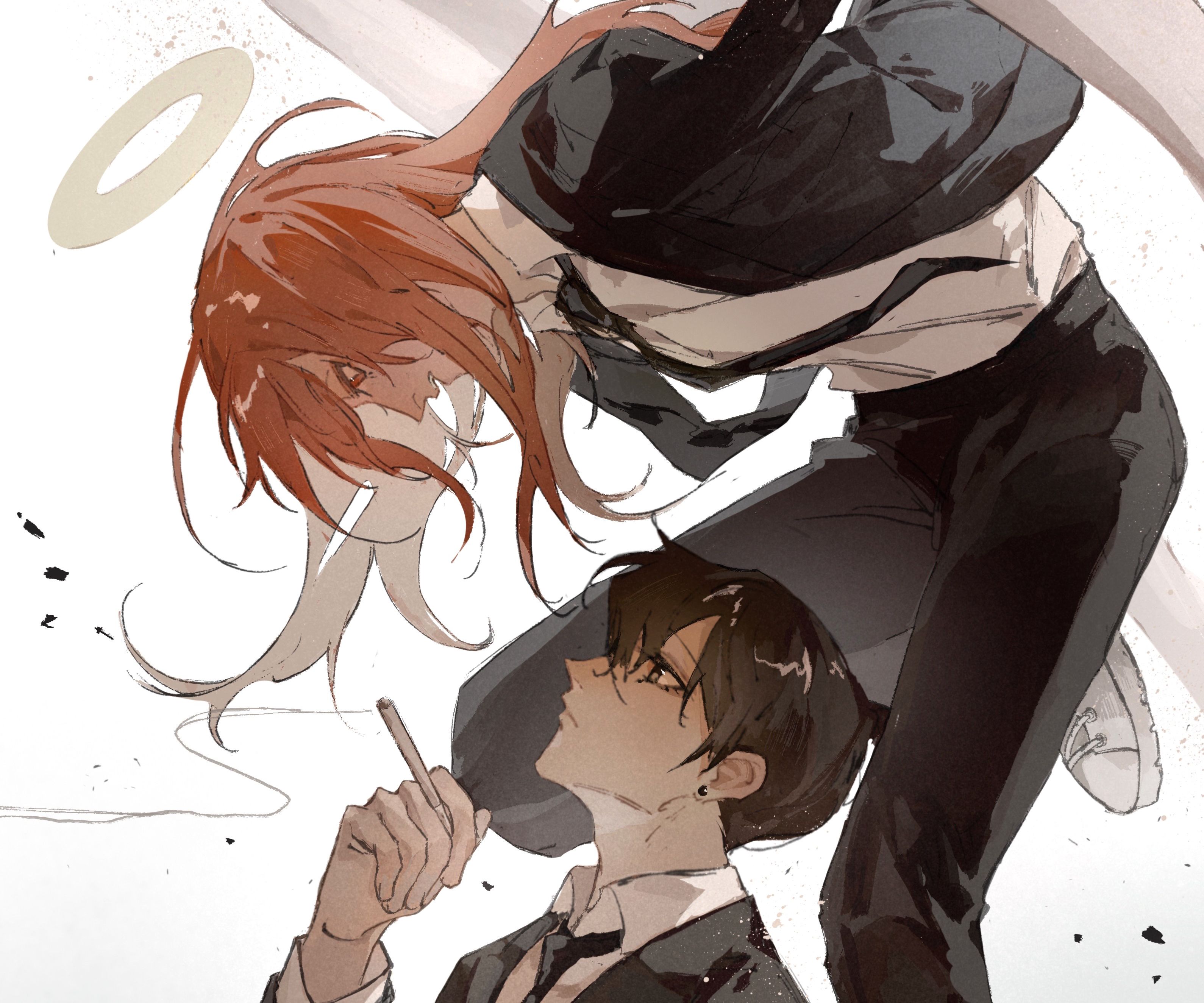 3179x2649 Chainsaw Man: Aki & Angel Devil
