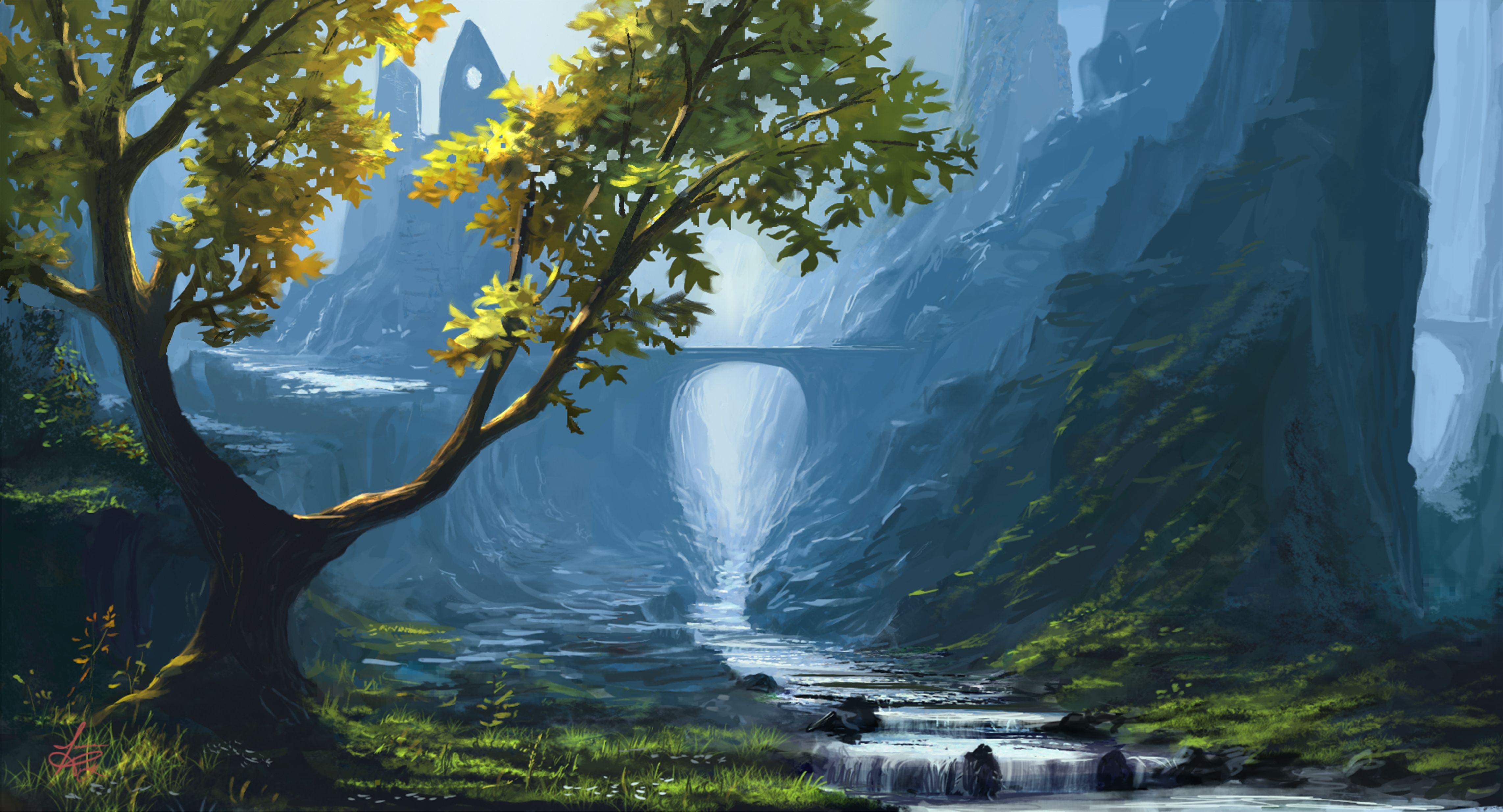 4570x2470 4K Painting Wallpaper