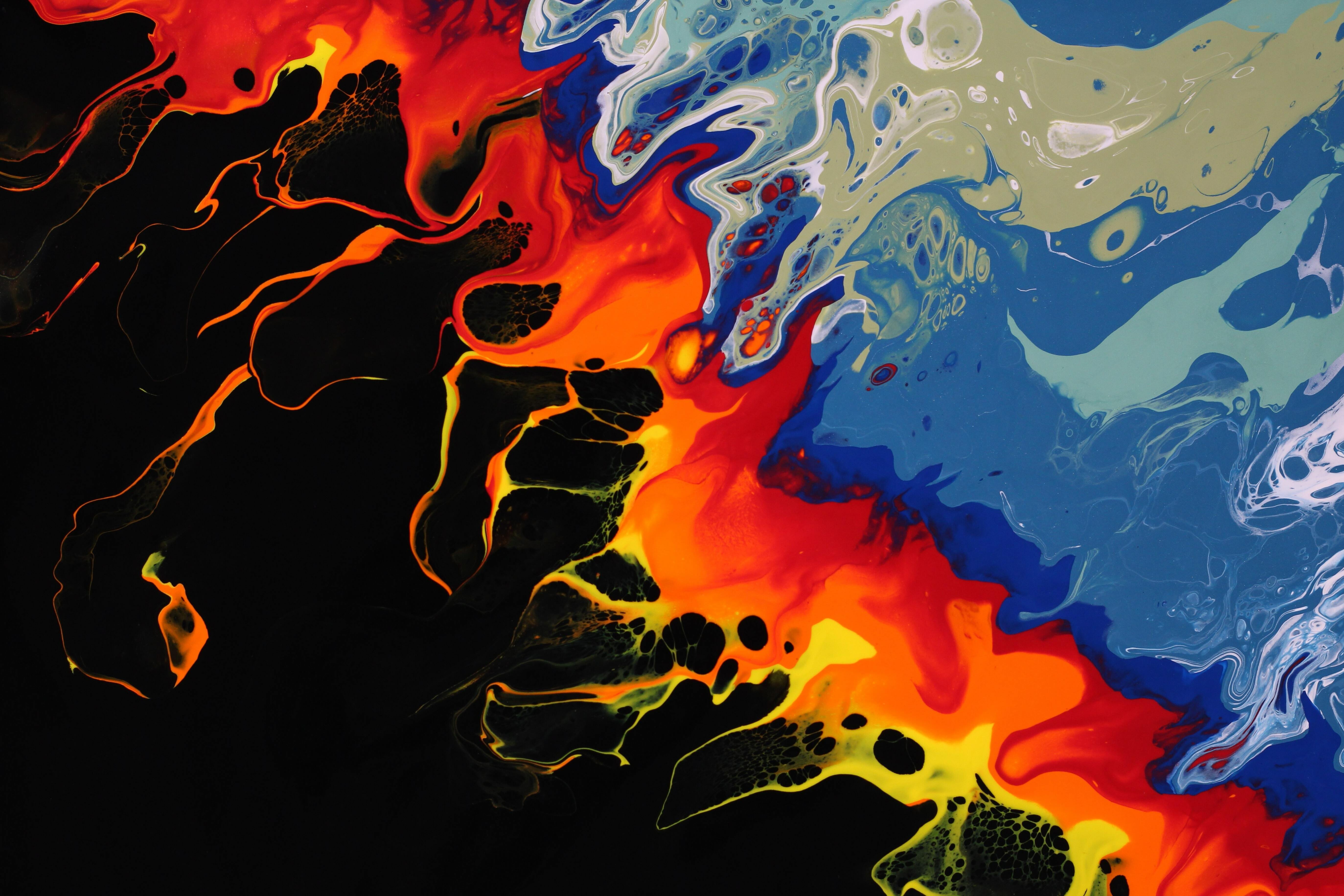 5493x3662 Desktop wallpaper: Paint, Abstract 4K free download for PC. 1058310