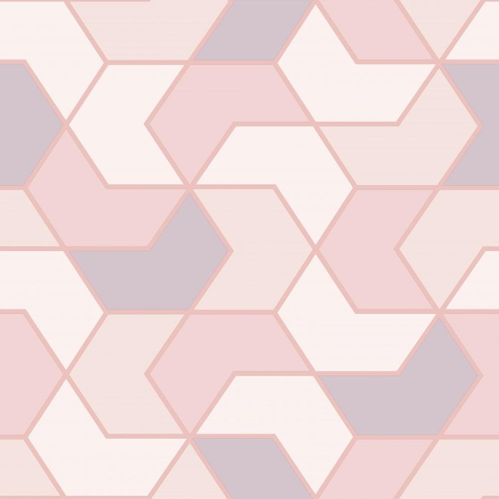 1000x1000 Red And Gold Geometric Wallpaper