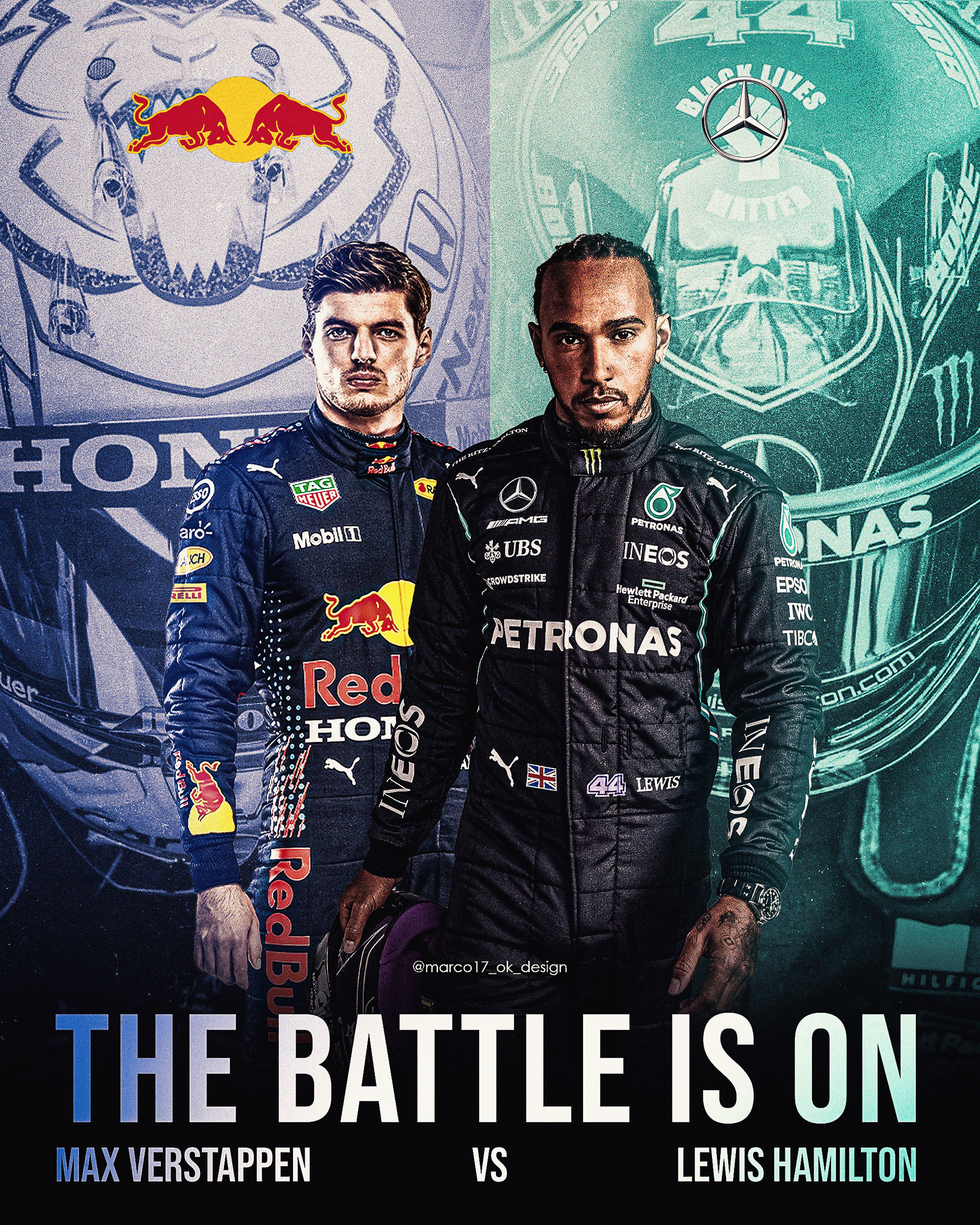 1920x2400 Hamilton vs Verstappen Artwork / Wallpaper (1). Image - Behance