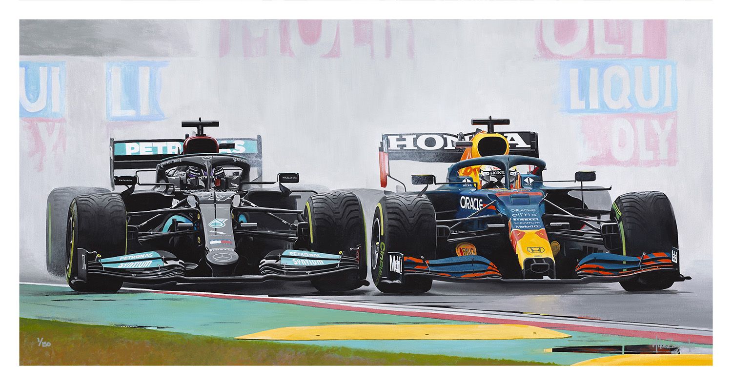1500x789 Max Verstappen and Lewis Hamilton Imola 2021 Zagorski Artwork
