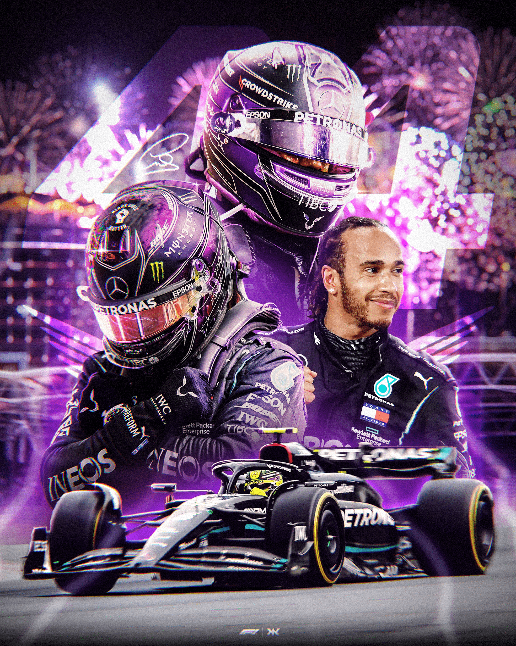 2160x2700 Maybe you saw the Verstappen poster, I made one for Lewis Hamilton as well!