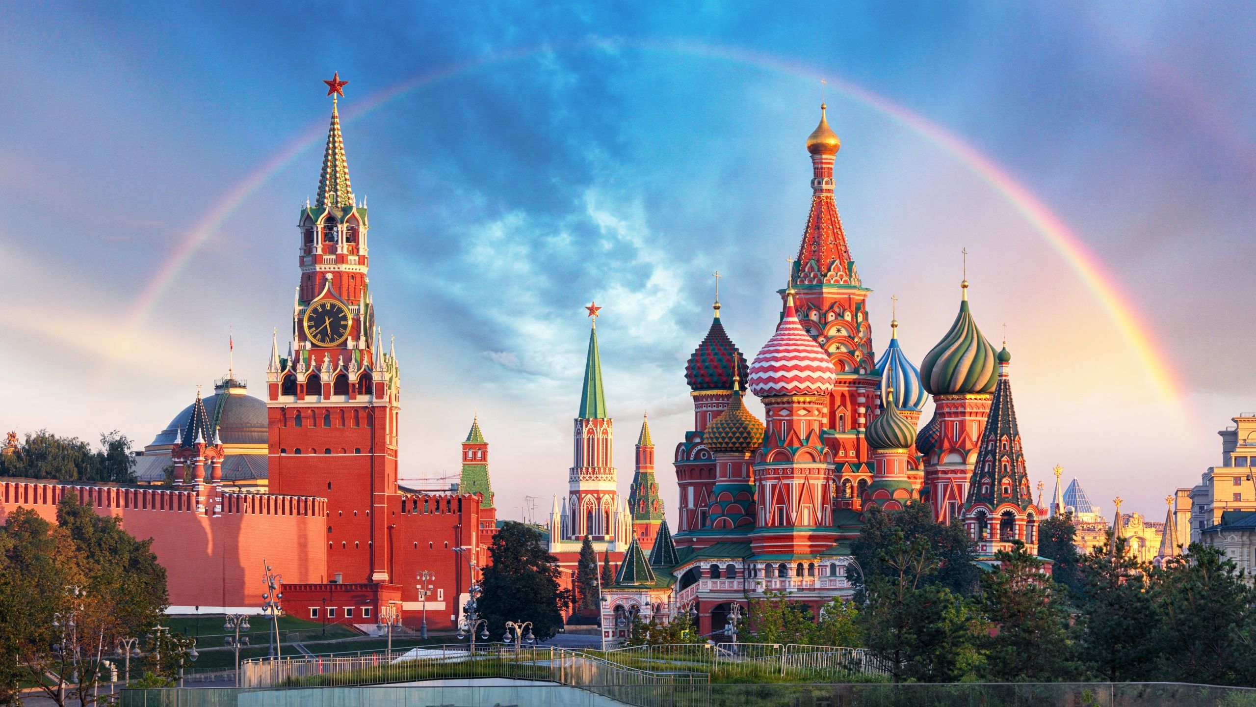 2560x1440 St Basil's Cathedral Wallpaper 4K, Red Square, Moscow
