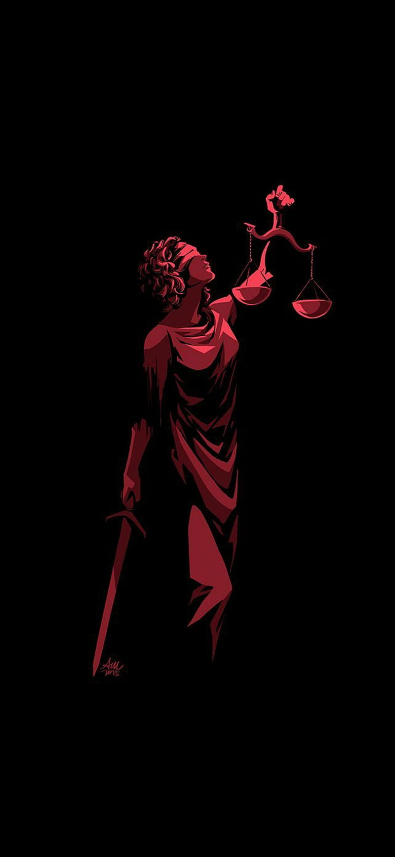 800x1733 HD lady justice wallpaper