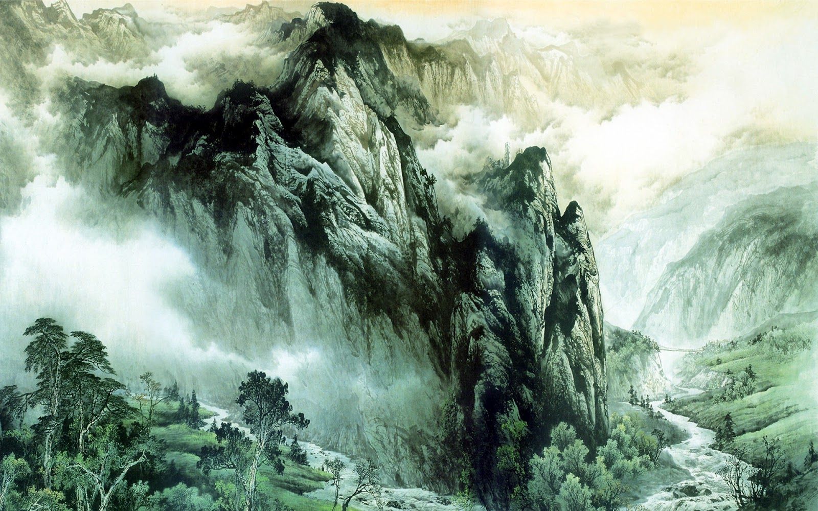 1600x1000 Chinese Mountain Wallpaper