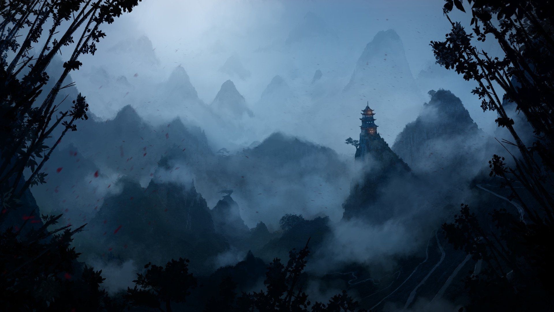 1920x1080 Misty Pagoda of the Phantom Peaks