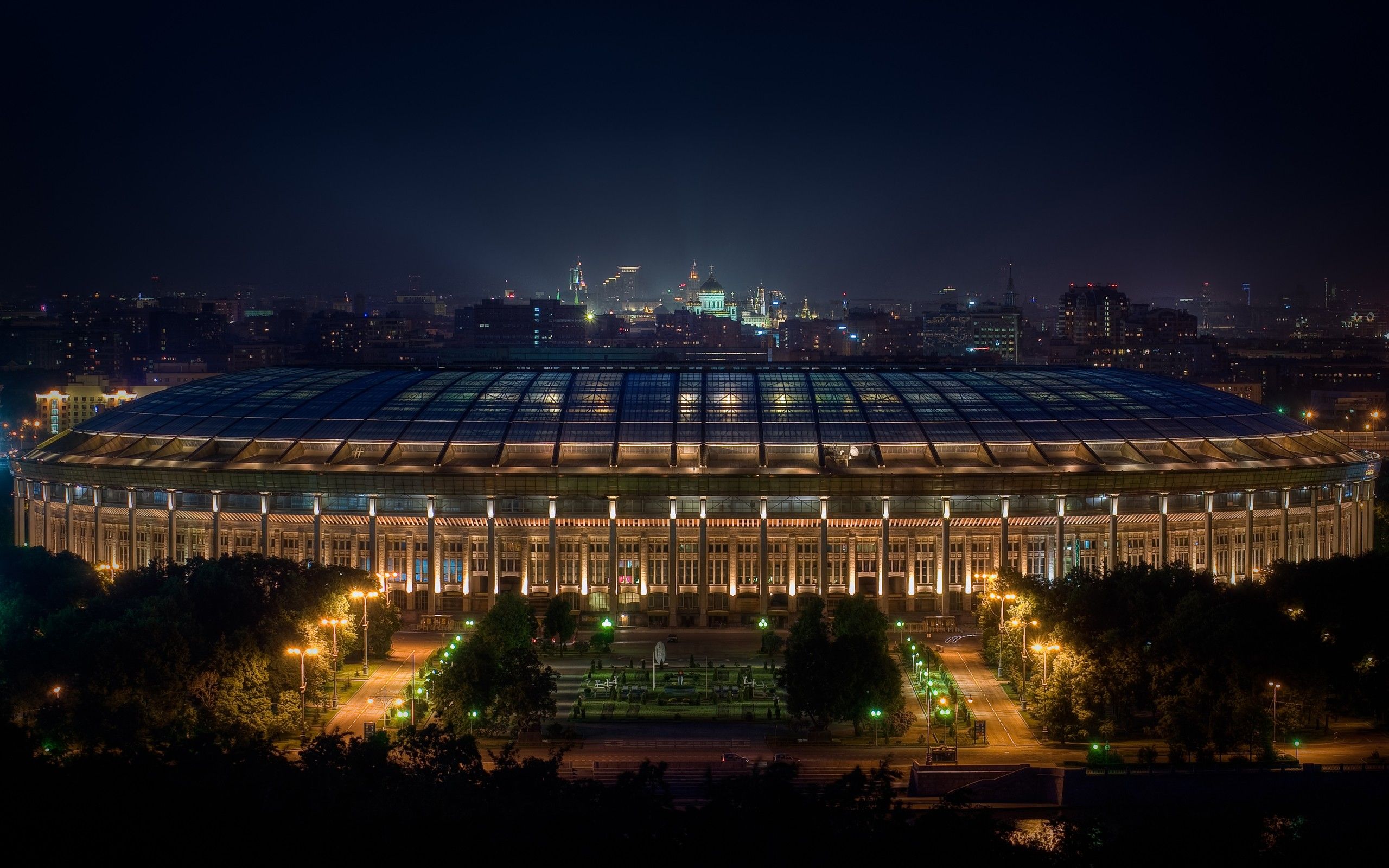 2560x1600 Olympic Glory: Stunning Night View of Iconic Stadium HD Wallpaperx1600