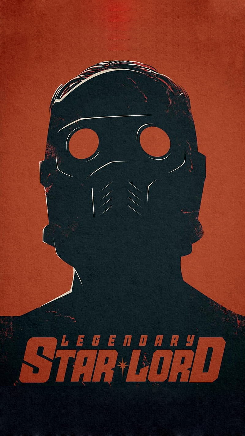 800x1422 Star lord, accion, guardians of the galaxy, marvel, minimalist, movies, orange, HD phone wallpaper