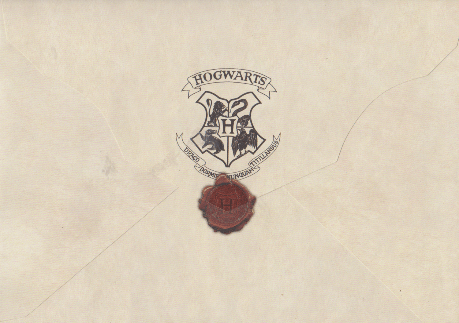 1500x1058 Hogwarts letter envelope (HP Film Wizardry extra)