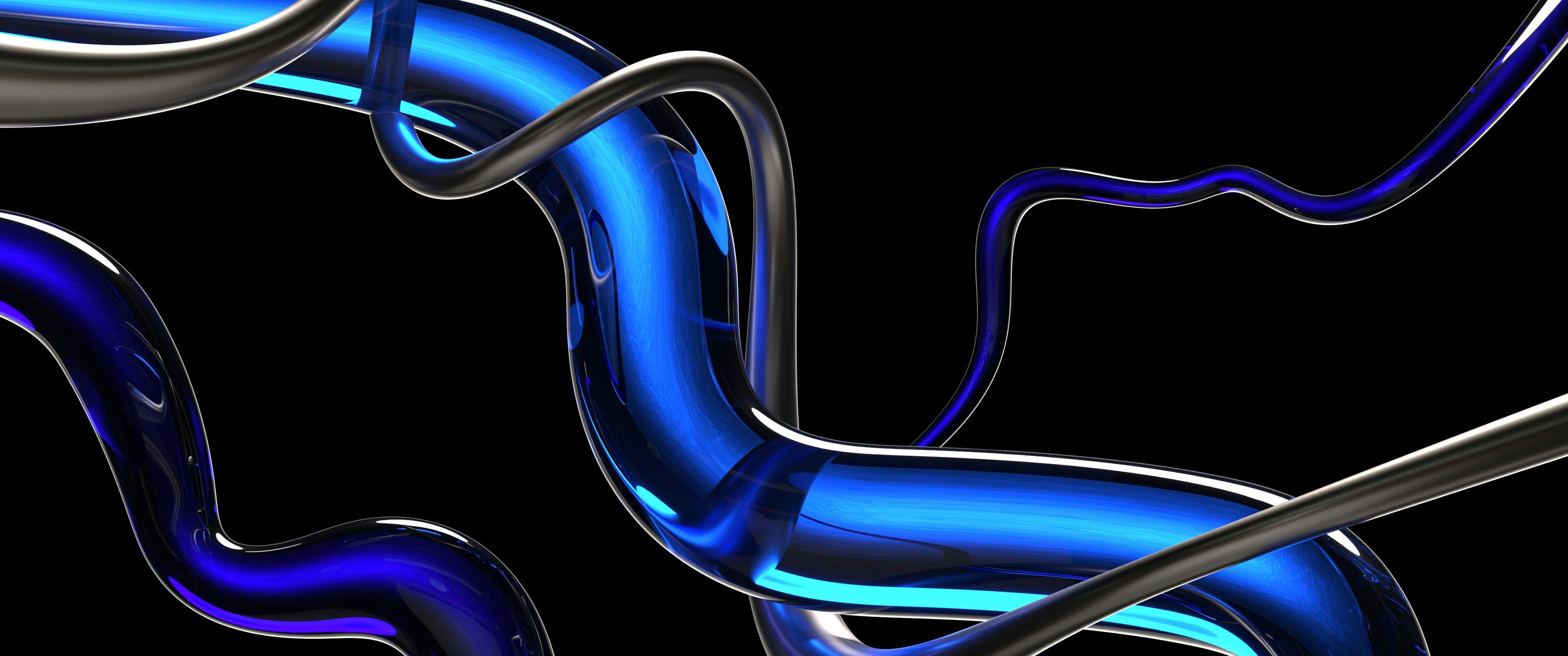 3440x1440 Abstract Blue Glass Shape UltraWide Quad HD 1440P , HD 4k Wallpaper, Image, Background, Photos and Picture