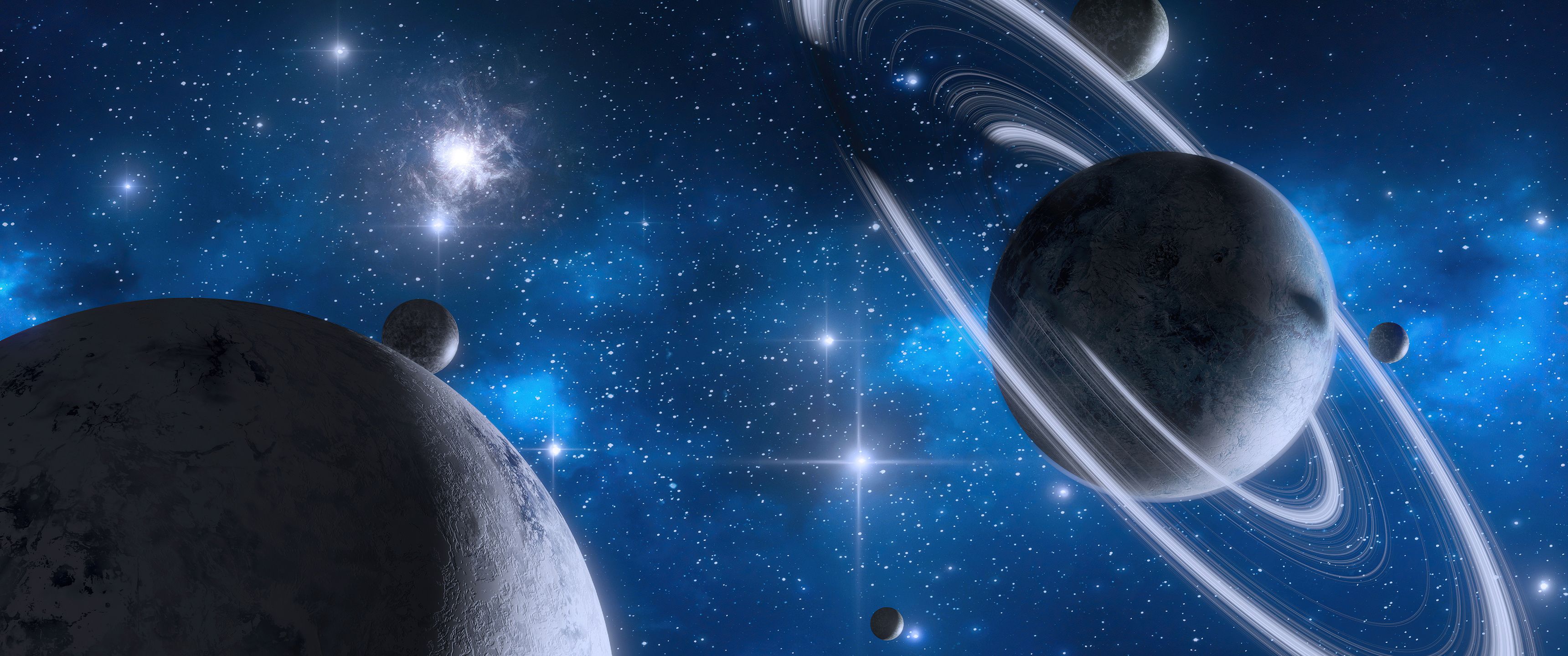 3440x1440 Beautiful Blue Planets 4k UltraWide Quad HD 1440P , HD 4k Wallpaper, Image, Background, Photos and Picture