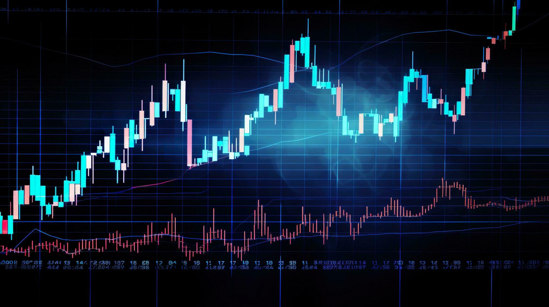 1749x980 Stock market investment trading graph glowing lines and diagram background, financial investment or economic concept