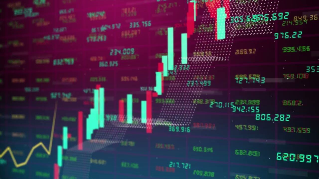 1280x720 Business Financial Concept with Stock Market Graph Free Stock Video