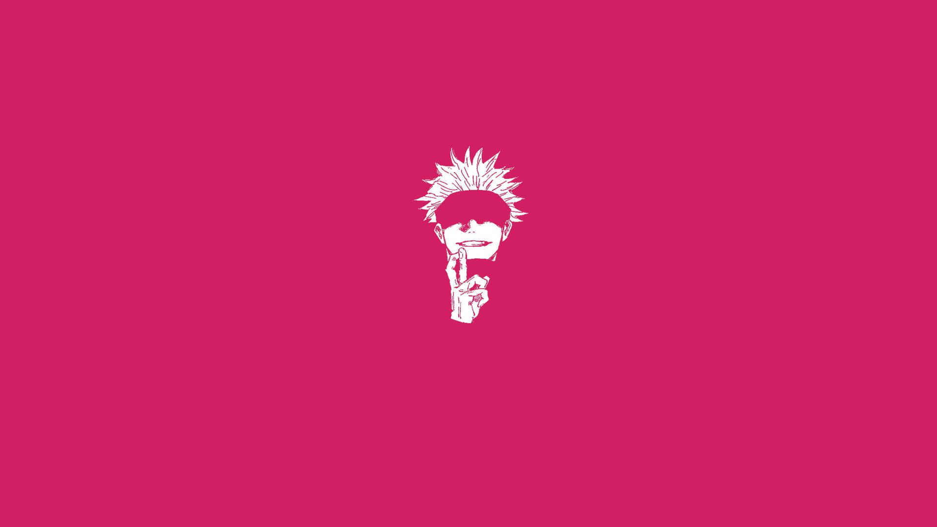 1920x1080 Download Minimalist Pink Gojo Satoru Wallpaper