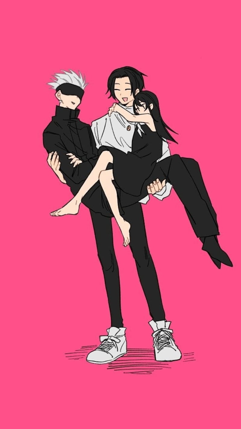 800x1422 Gojo Saturo, art, pink, jujusukaisen, Jujutsu Kaisen, JJK, gojosaturo, Anime, HD phone wallpaper