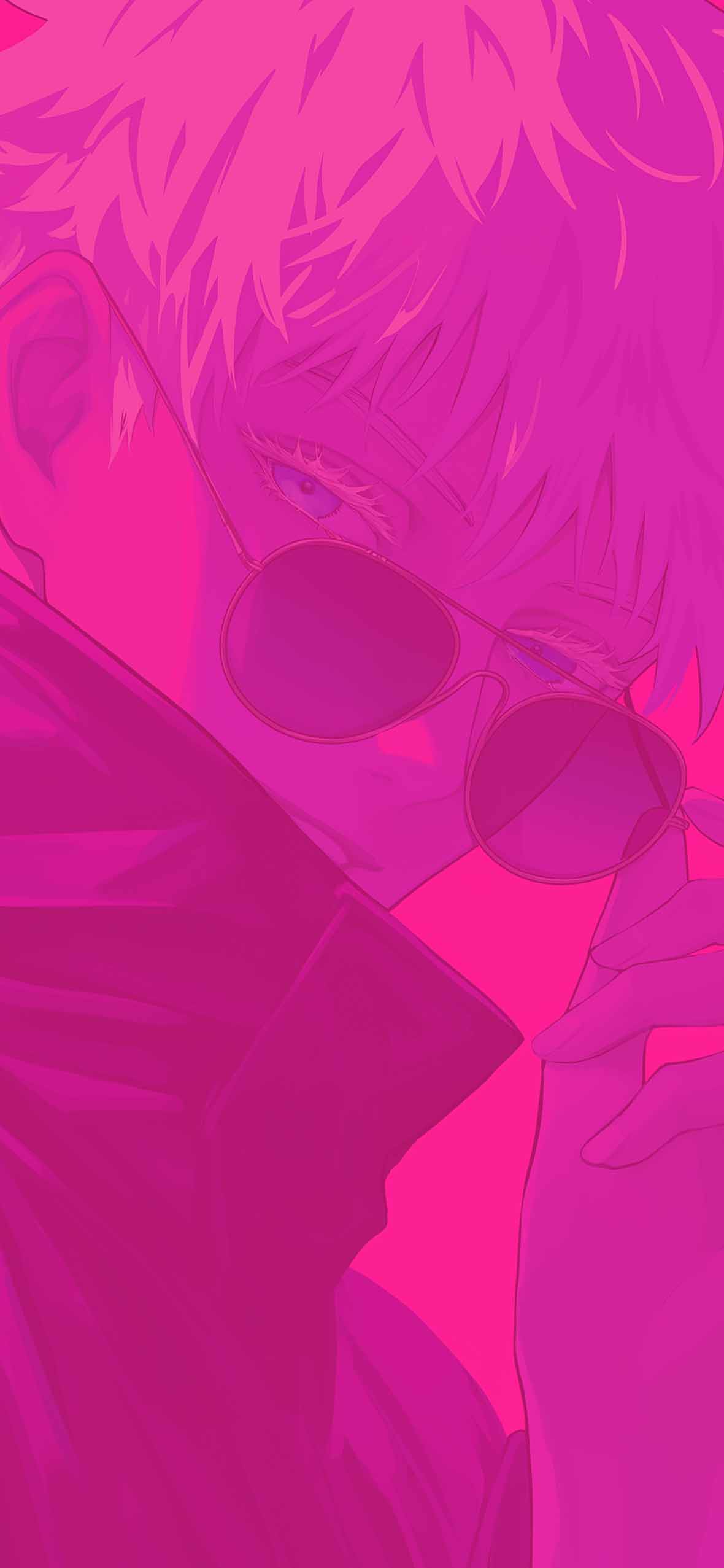 1180x2554 Satoru Gojo Neon Anime Wallpaper Kaisen Wallpaper