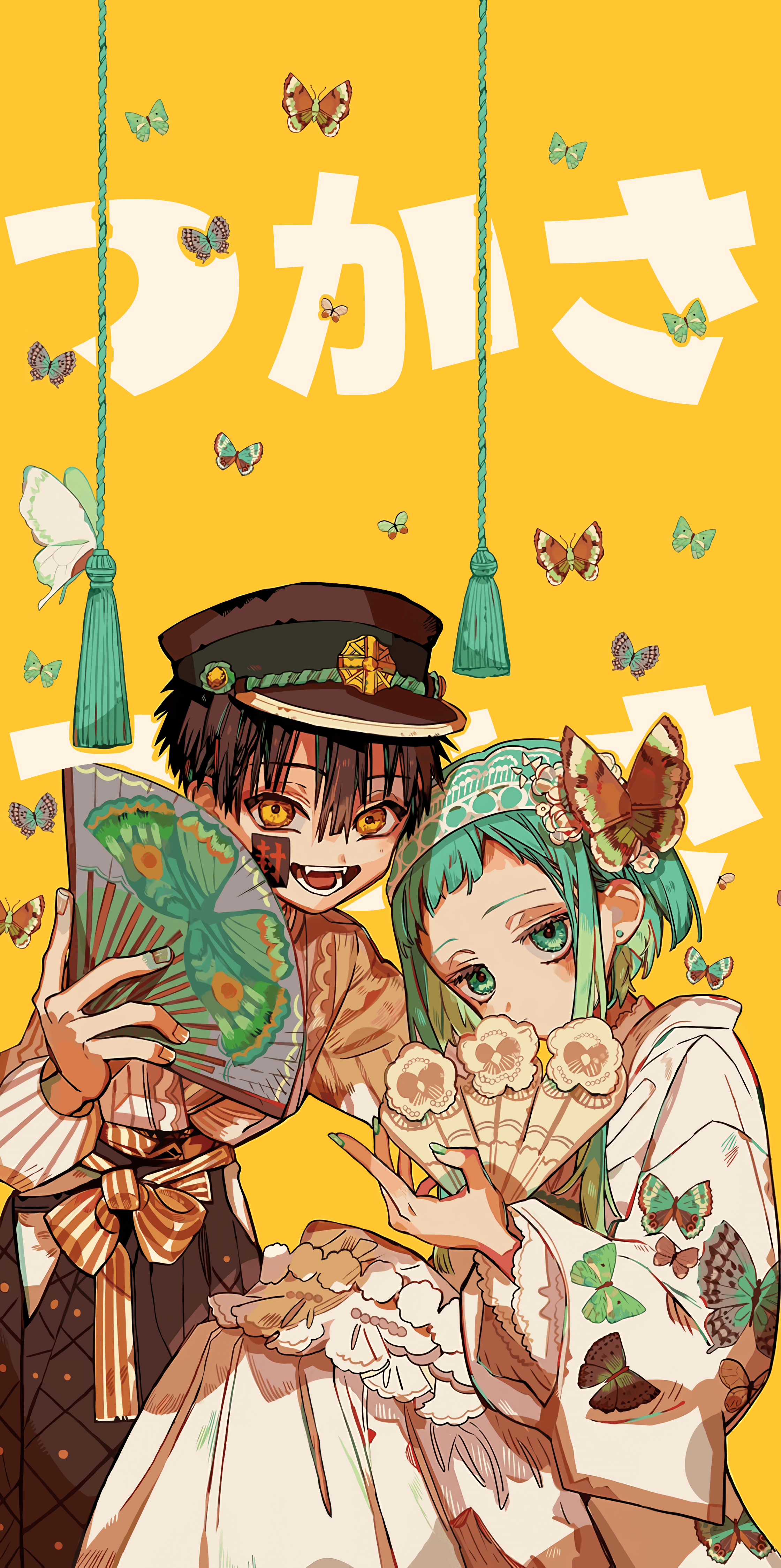 2240x4500 Edited an official illustration of Tsukasa & Sakura a bit to make it a wallpaper, hope you like it!