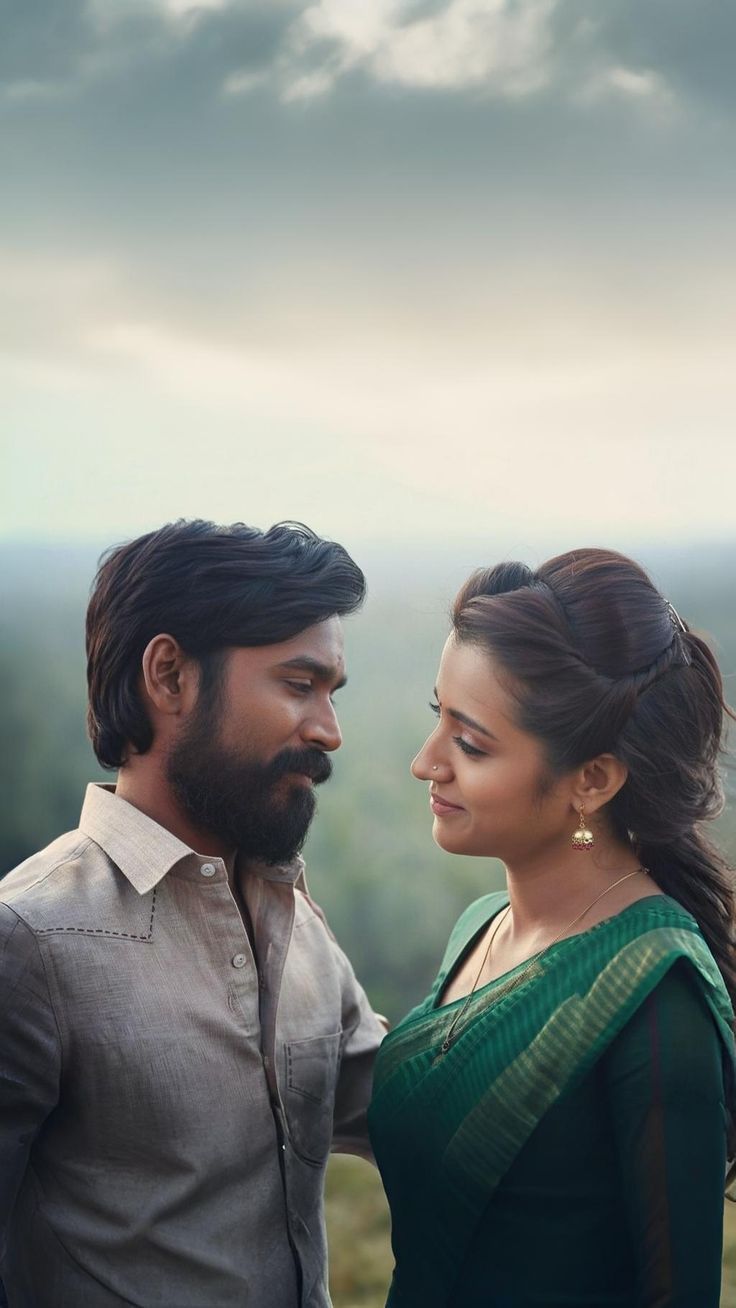 736x1308 South indian movie couples wallpaper. South indian couple aesthetic, Tamil lovers image, Telugu movie pics