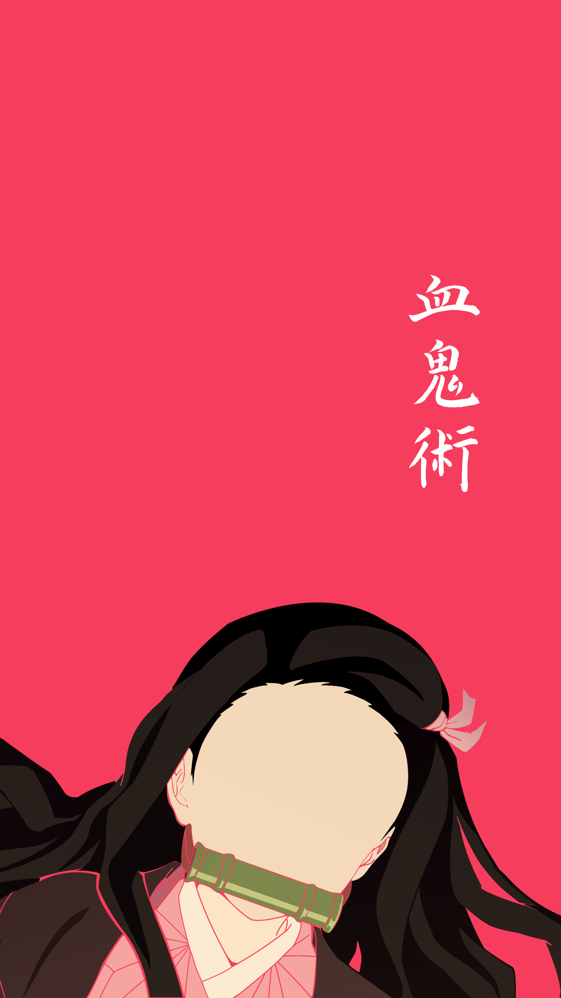 1920x3413 Download Minimalist Demon Slayer: Kimetsu No Yaiba Nezuko Kamado Anime Minimalist Anime Phone Wallpaper