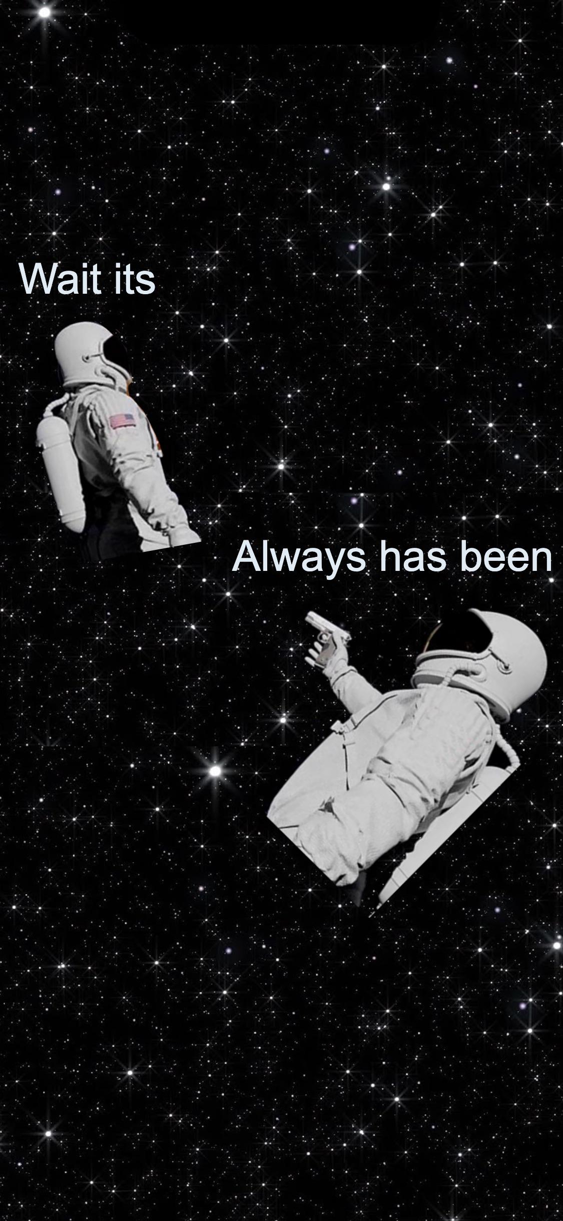 1125x2436 Meme Space Wallpaper Free HD Wallpaper