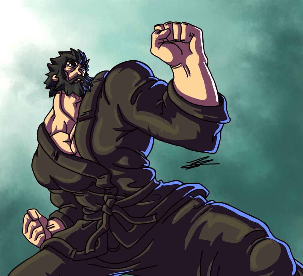 1021x928 Raccoon Arts on X: Some fanart of the man himself Kuroki Gensai from Kengan Asura. We love the manga! #digitalart #kenganasura #fanart #art #characterart / X