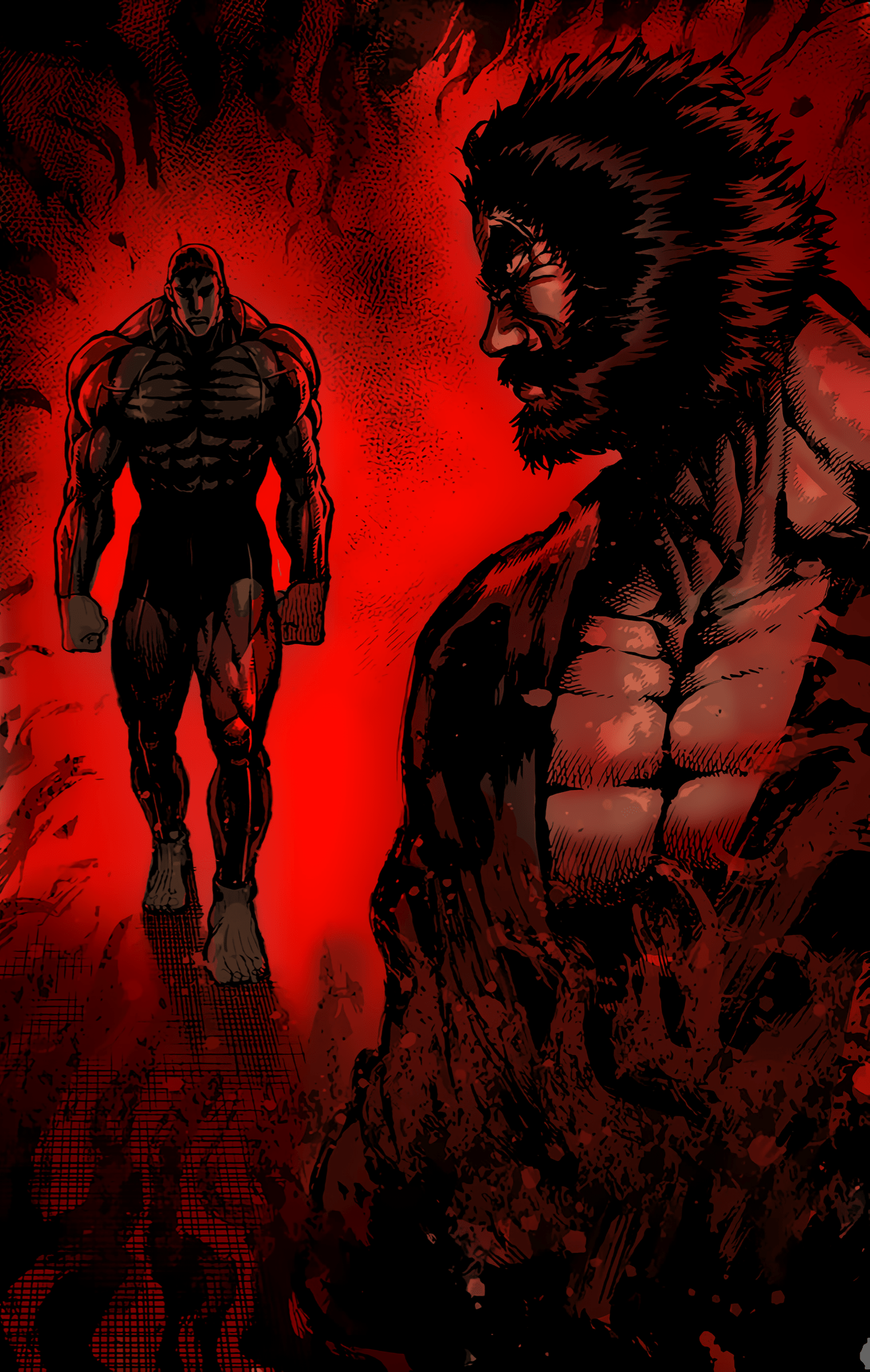1321x2082 Kanoh Agito Vs Kuroki Gensai Colored : R Kengan_Ashura