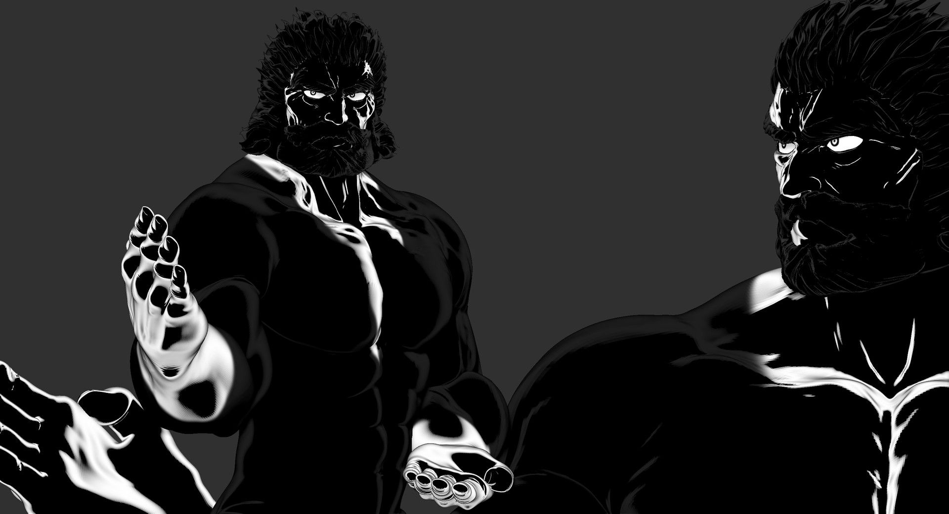 1920x1040 3D Sketchbook & Work in progress (Kengan Asura & Baki fanarts)