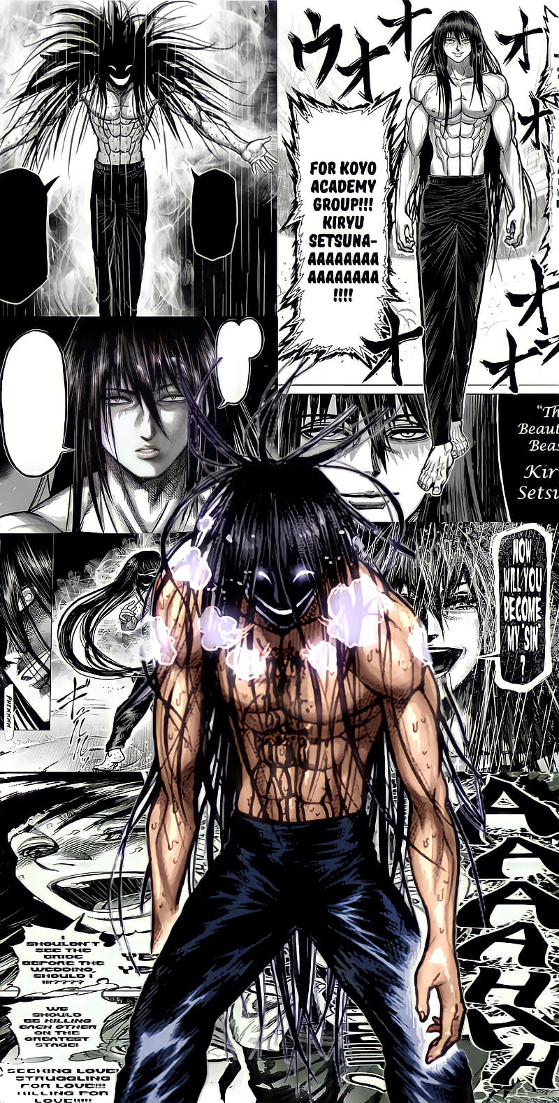 800x1578 Kiryu setsuna, kengan, manga, ashura, anime, omega, HD phone wallpaper
