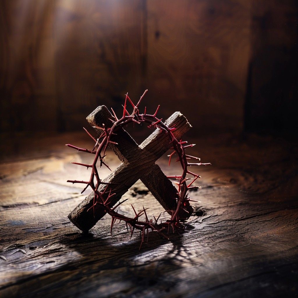 1024x1024 Download Symbolic Crown Display Image, Thorns, Cross
