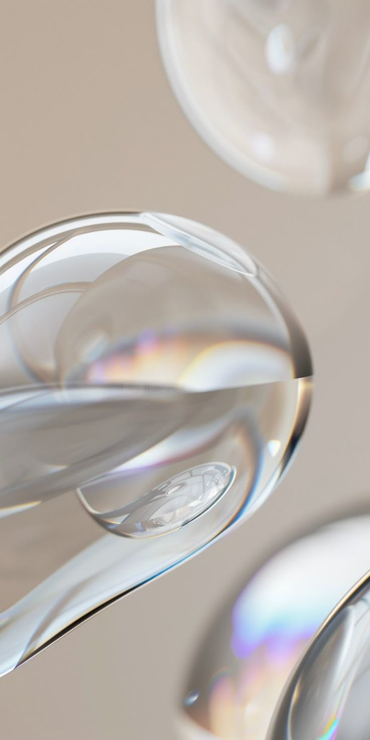 736x1472 Download 8K Abstract 3D Rendering Liquid Glass Wallpaper for iPhone and Android