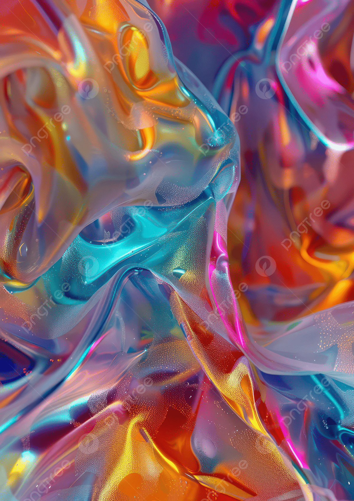 1200x1697 A Vibrant Abstract Composition Of Colorful Flowing Shapes Resembling Fluid Glass Background Wallpaper Image For Free Download