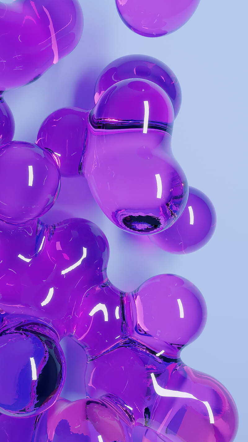 800x1422 HD Wallpaper Violet Fluid 3D Bubblegum Glass Liquid Reflections Refractions Render Made For Apple iOS 26 Liquid Glass Most Popular Free Wallpaper For Apple And Android Devices Including Samsun —