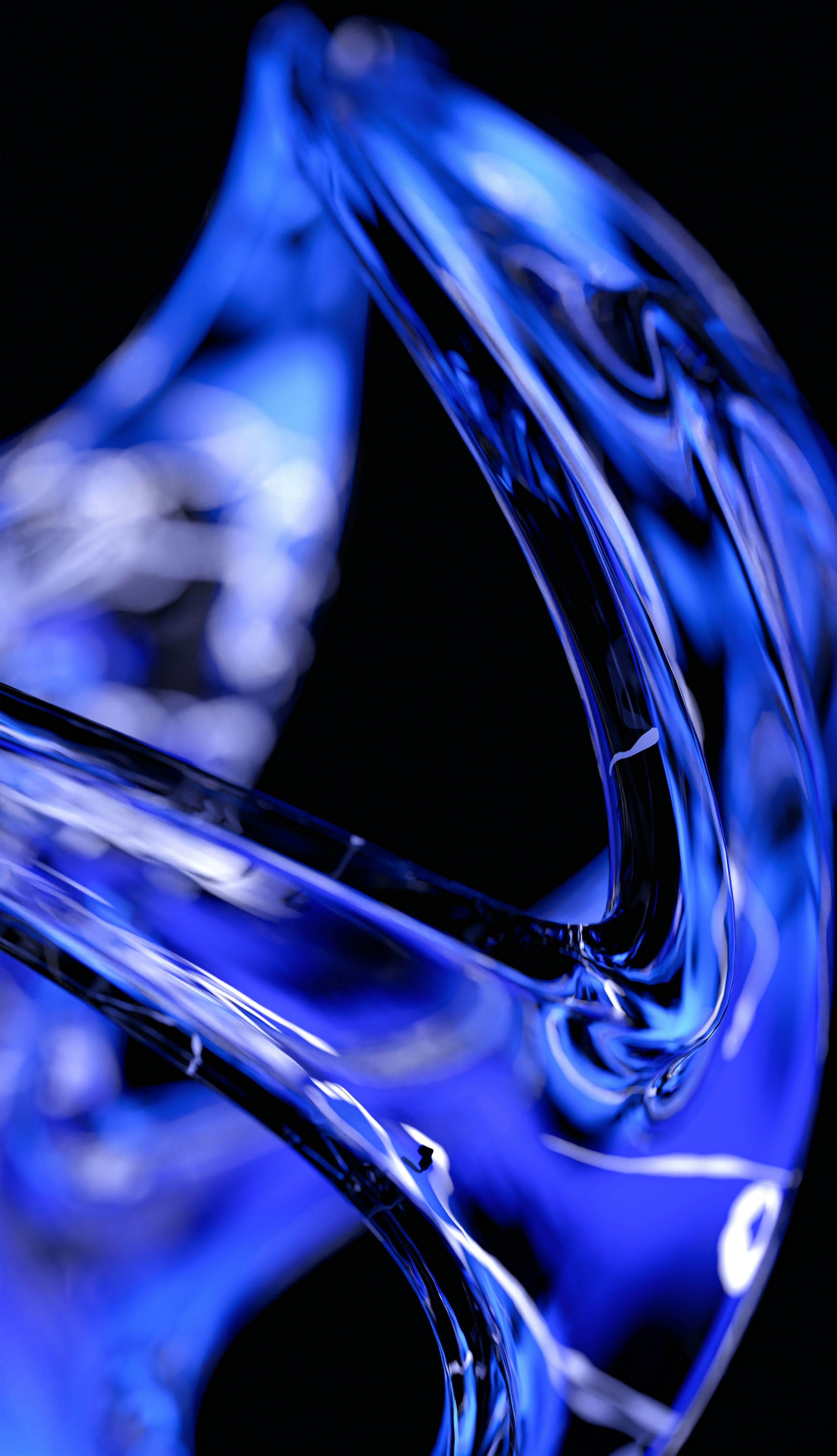 3000x5218 A blue glass vase sitting on top of a table photo