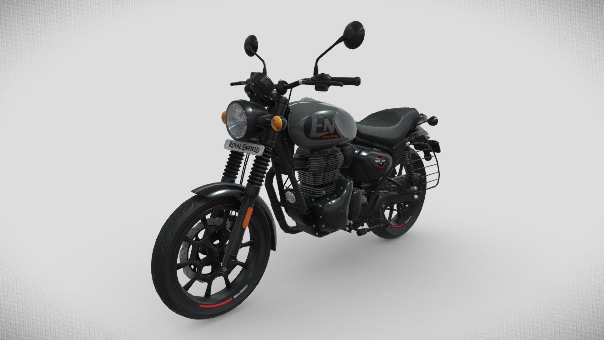 1920x1080 Royal Enfield Hunter 350 Grey model by Bhavik Suthar [acb58ee]