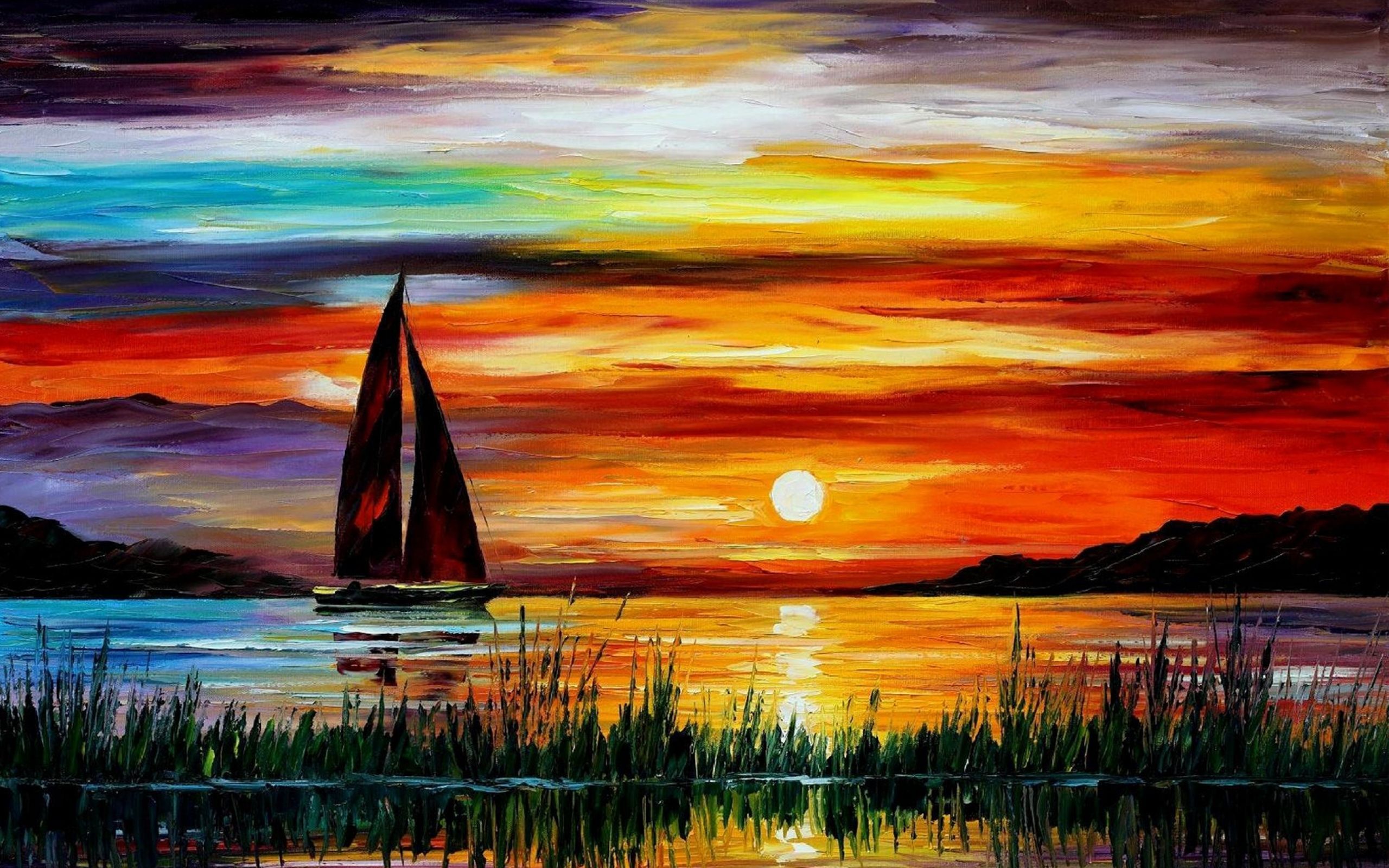 2560x1600 4k Oil Painting Wallpaper