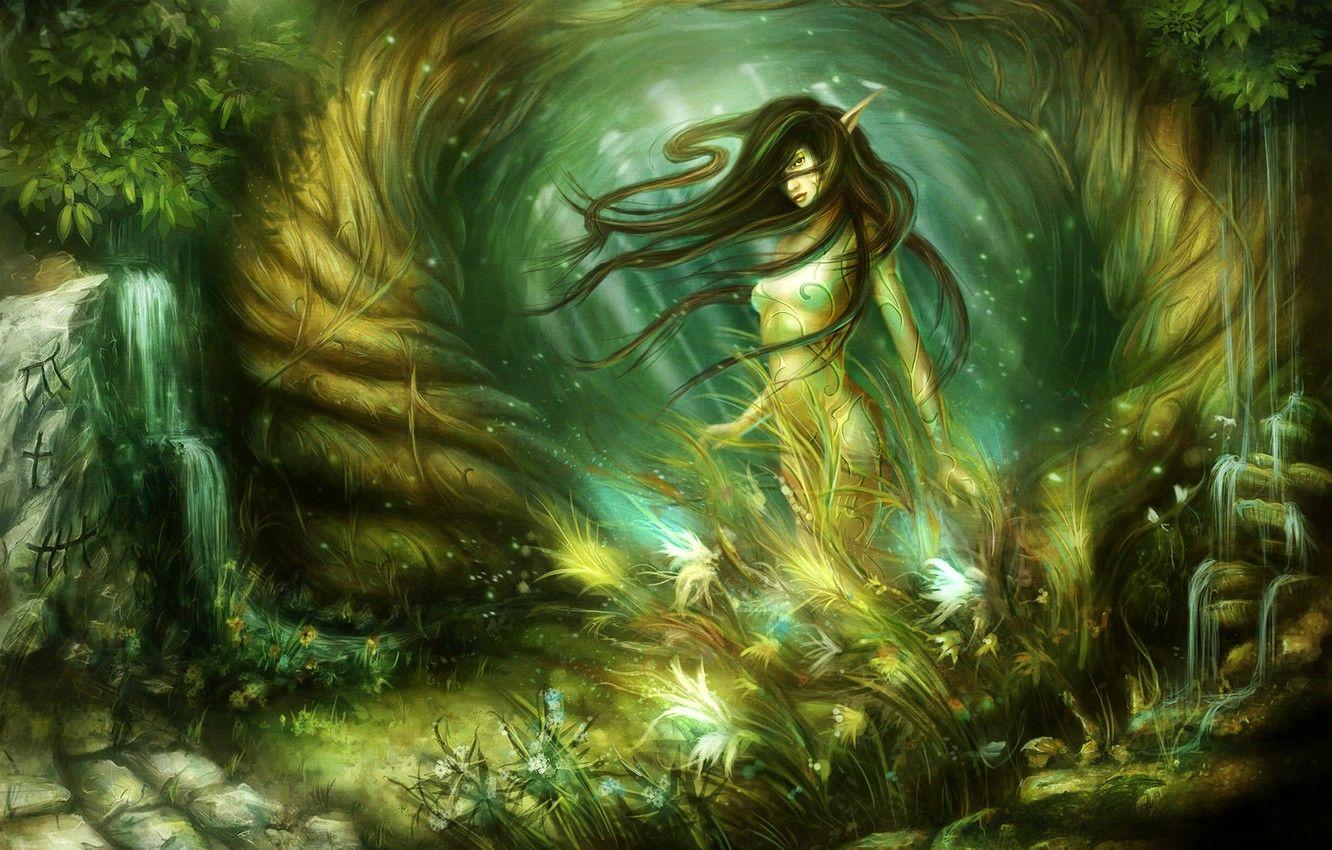 1332x850 Wallpaper forest, nature, elf image for desktop, section фантастика