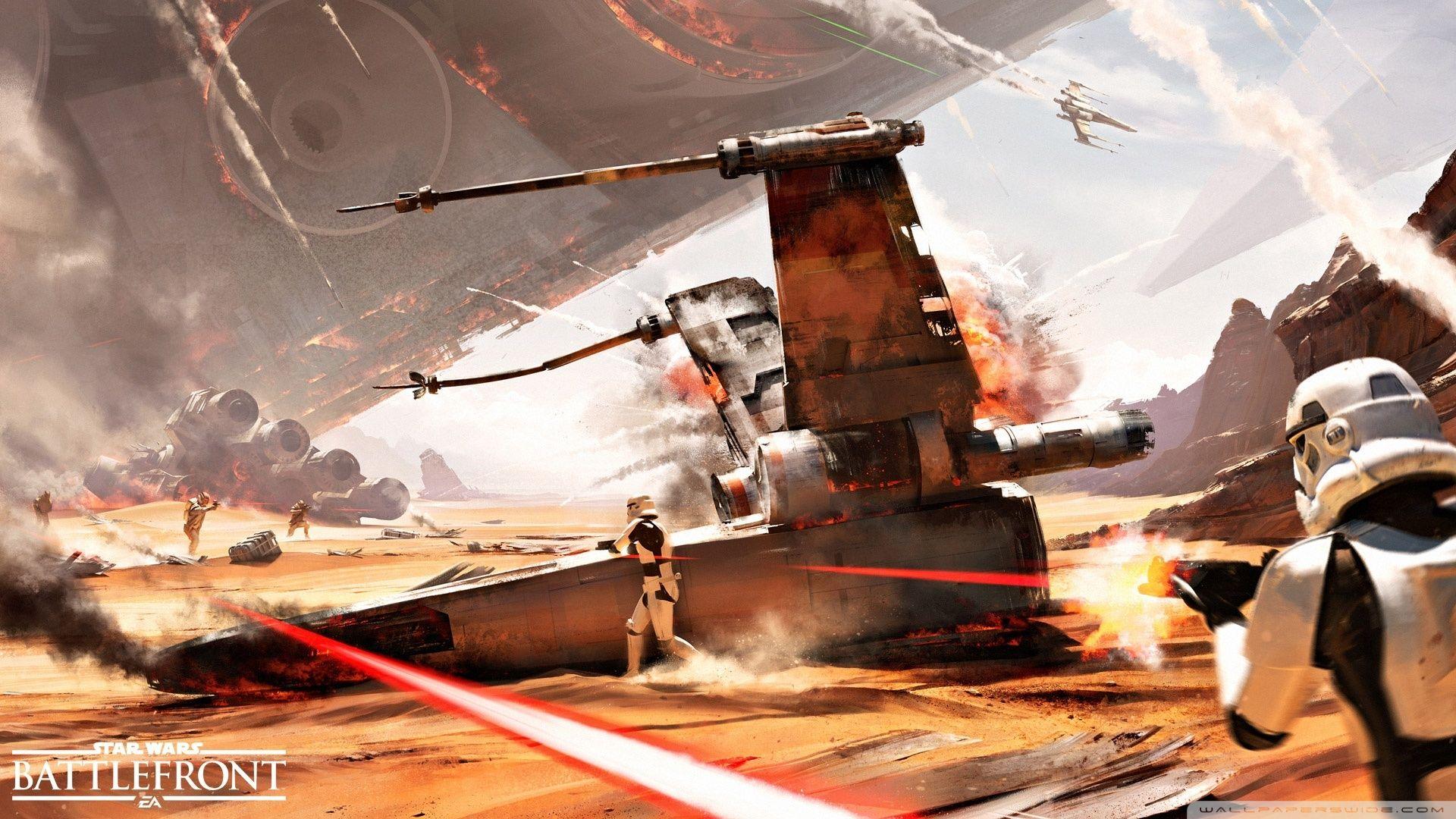 1920x1080 Battle Of Jakku Star Wars Battlefront Ultra HD Desktop Background Wallpaper for 4K UHD TV : Tablet