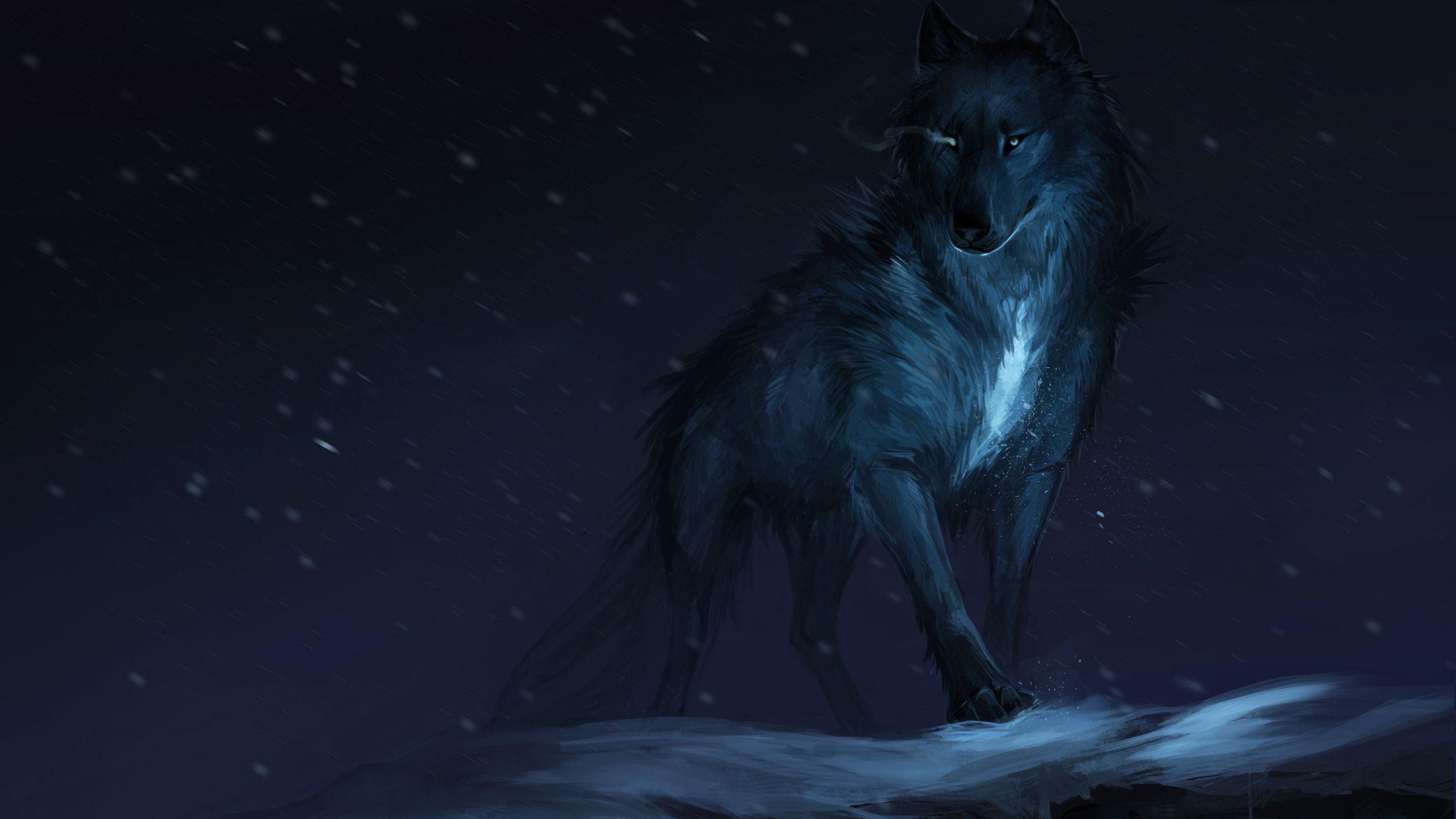 2560x1440 Wolf Drawing 1440P Resolution HD 4k Wallpaper, Image, Background, Photo and Picture