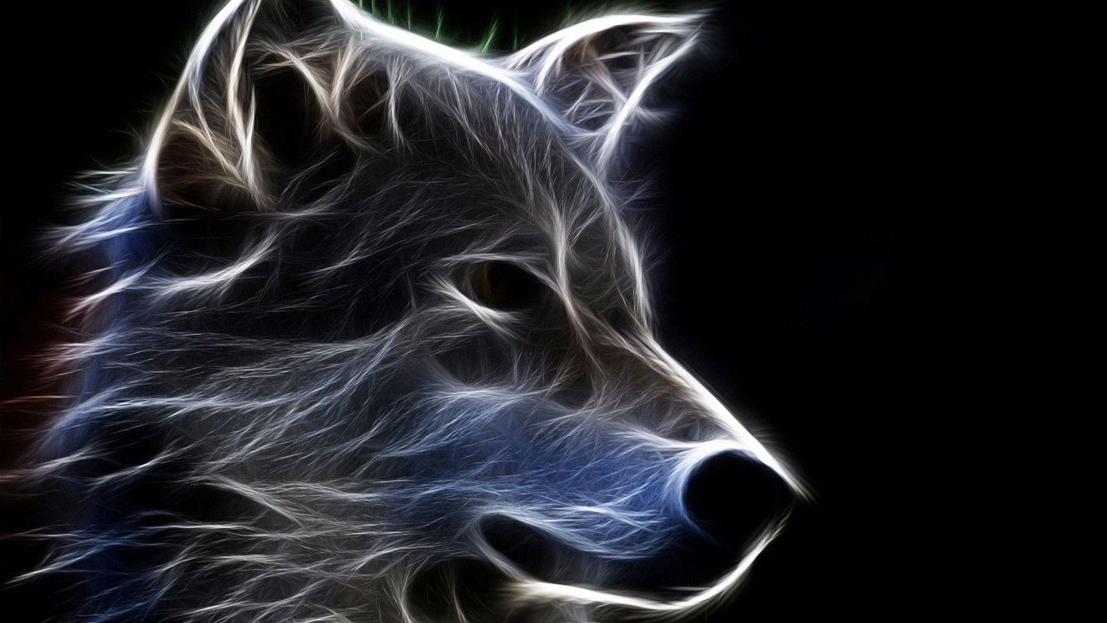 1600x900 3D Wolf Desktop Wallpaper 42534