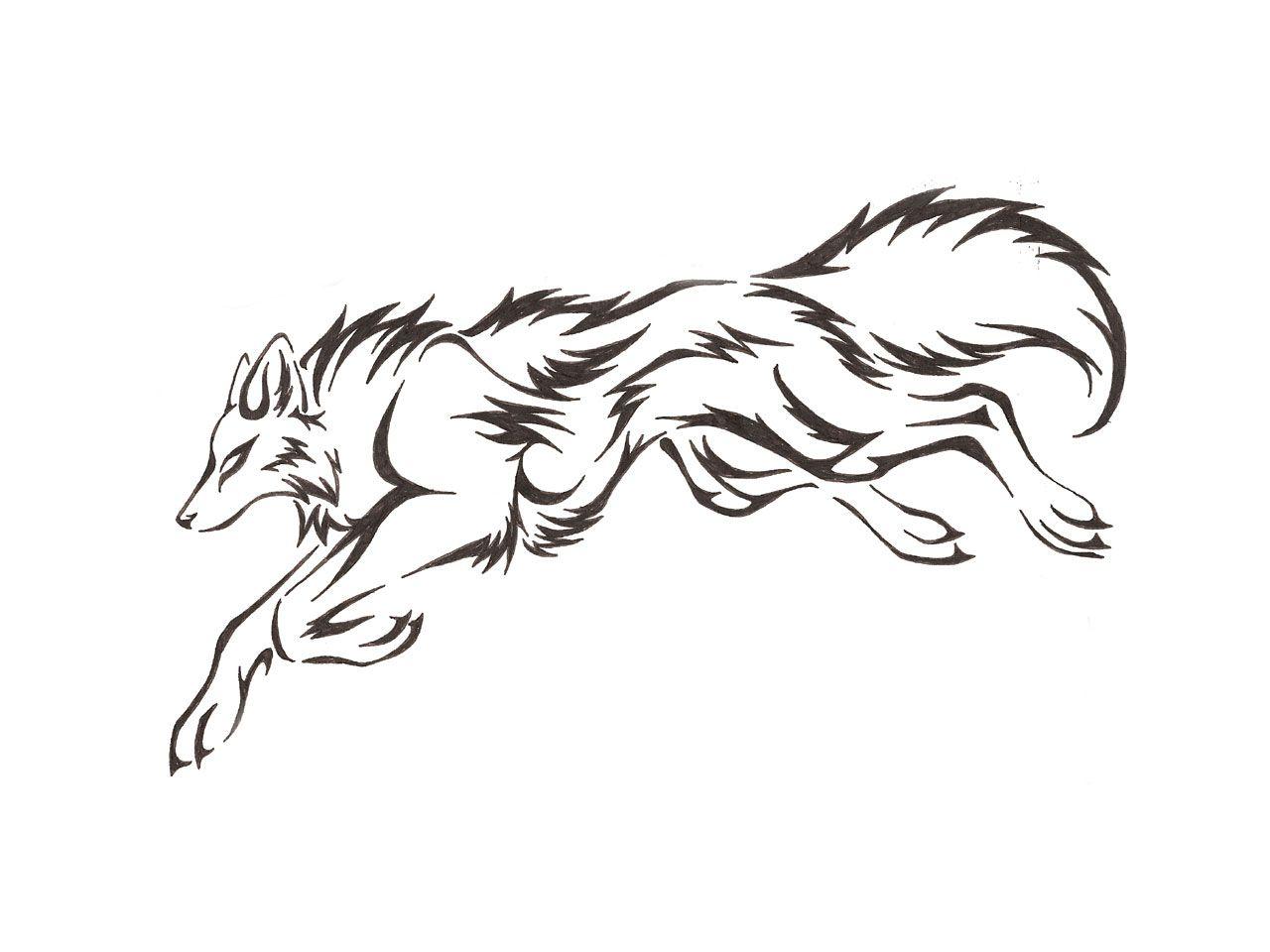 1280x960 Tribal Wolf Wallpaper